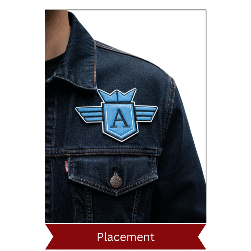 Custom Chenille Patches 3 Custom Chenille Patches placement