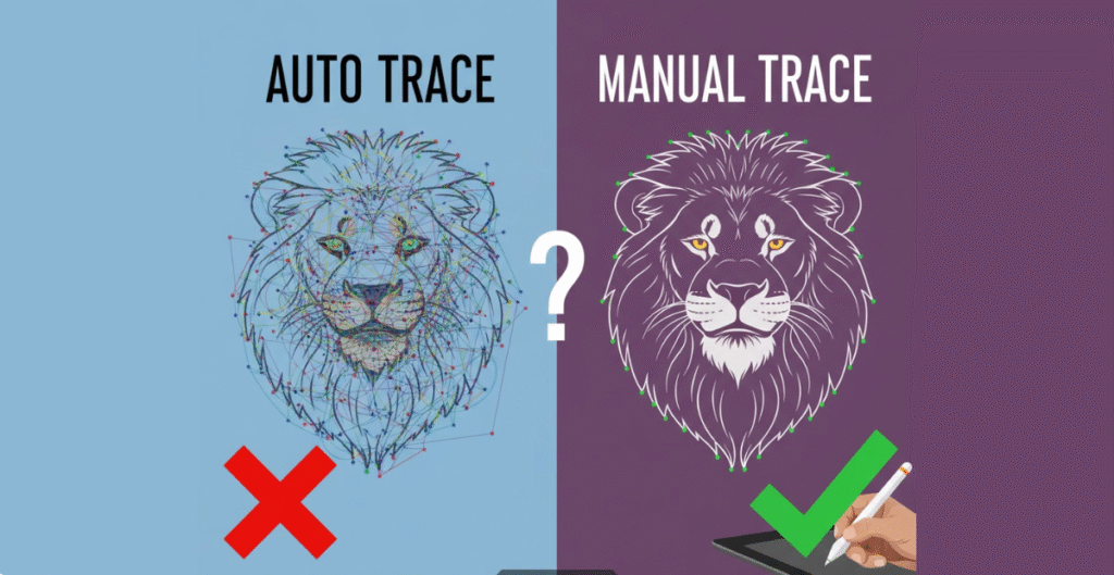 Auto vs. Manual Tracing Which Method Really Works Better for JPG to Vector Conversion