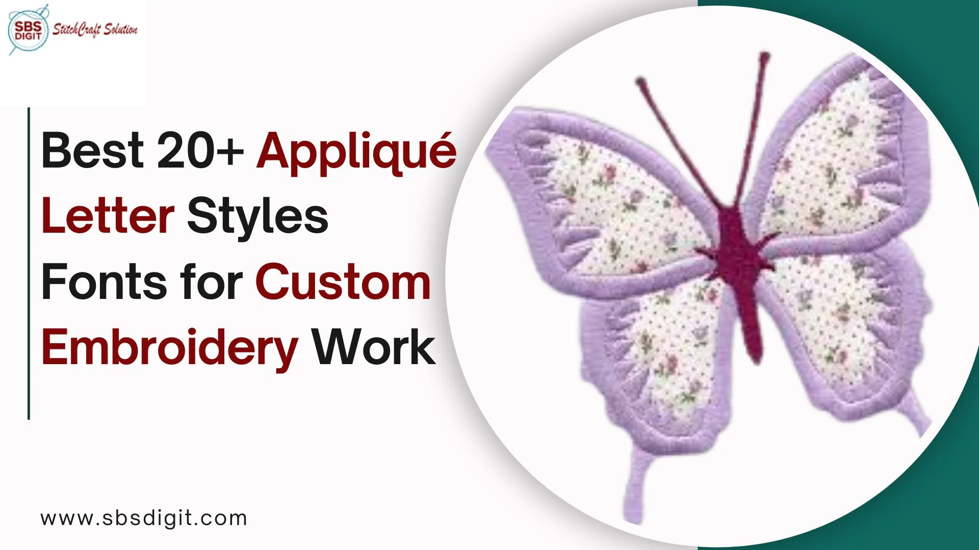 Best 20+ Appliqué Letter Styles & Fonts for Custom Embroidery Work