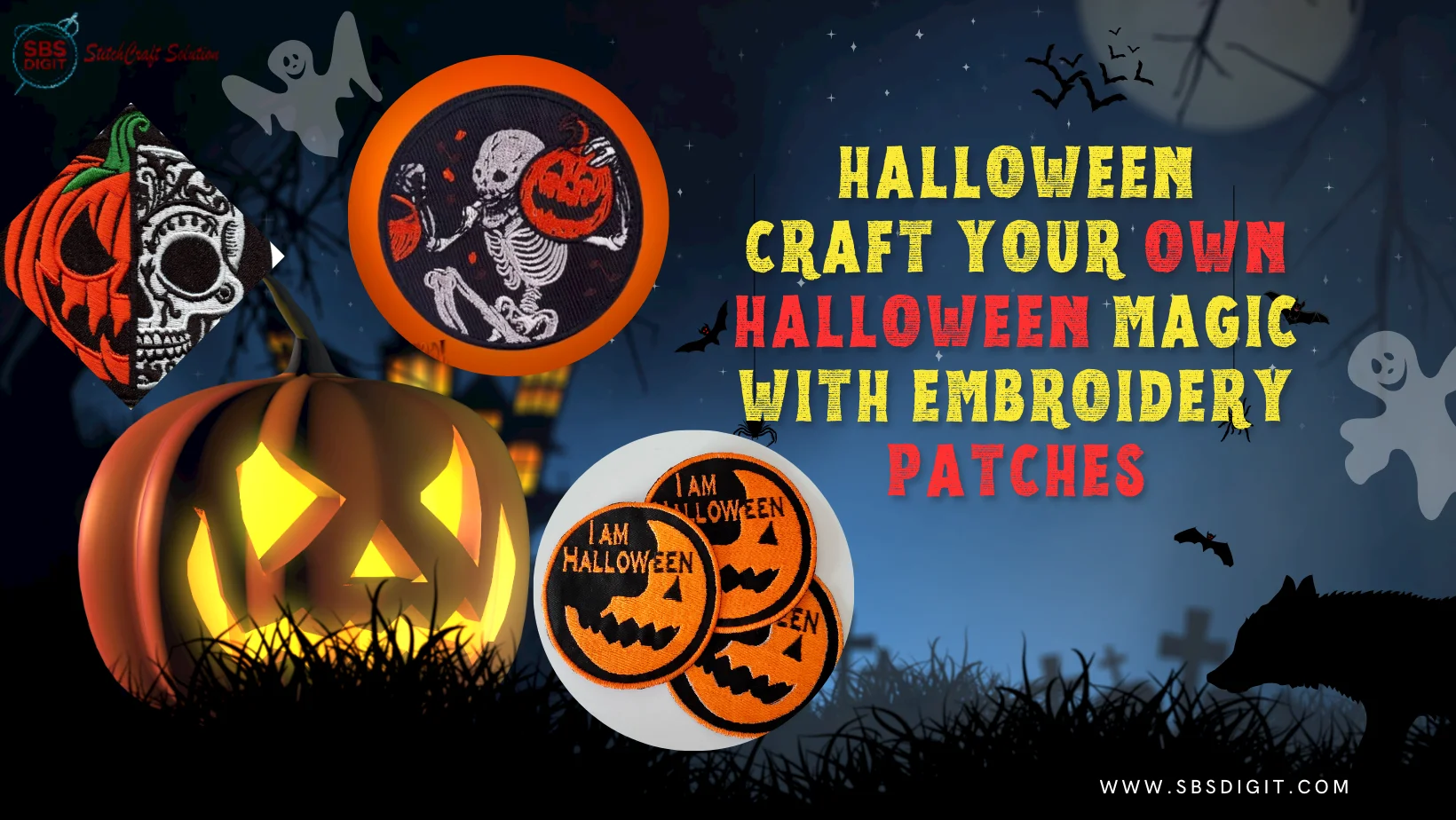 Craft Your Own Halloween Magic with Custom Embroidery Patches 2 Craft Your Own Halloween Magic with Embroidery Patches